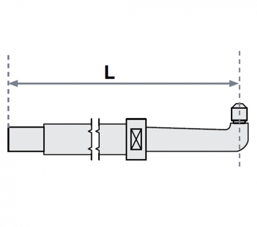 FUBAG Нижнее плечо O 30 х 300мм прямое с уменьшенным электрододержателем для SG 8-12-18-25
